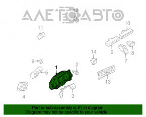 Tabloul de bord Audi A4 B8 13-14 cu control de croazieră 54k