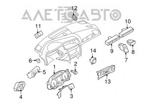 Tabloul de bord Audi A4 B8 13-14 cu control de croazieră 54k