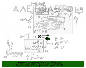 Blocul de aprindere VW CC 13-17 restilizat xenon