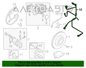 Cablu senzor ABS spate dreapta Audi A4 B8 08-16