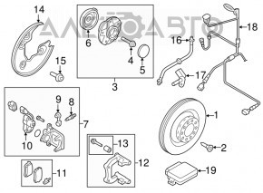 Cablu senzor ABS spate dreapta Audi A4 B8 08-16