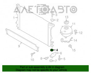 Suport radiator stânga jos Audi Q5 8R 09-17 cauciuc nou OEM original