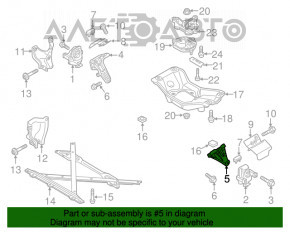 Кронштейн подушки двигателя левый Audi Q5 8R 13-17 3.0 tfsi