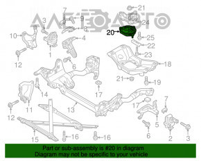 Подушка двигателя задняя Audi Q5 8R 13-17 3.0 tfsi