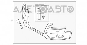 Бампер передний голый Audi A4 B8 08-12 дорест