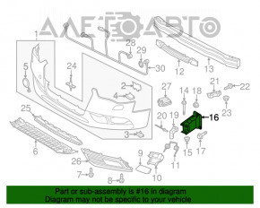 Grila amplificatorului de bara fata dreapta Audi A4 B8 08-16