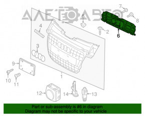 Suportul grilei radiatorului Audi A4 B8 13-16 restilizat S line, nou, original OEM.