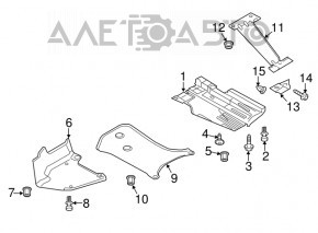 Protecție bara spate dreapta Audi A4 B8 08-16