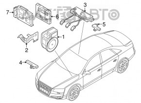 Антенна Keyless Audi A4 B8 08-16