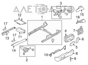 Controlul scaunului șoferului Audi Q5 8R 09-17 negru