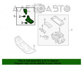 Maner cutie de viteze Audi Q5 8R 09-17 piele neagră, fără husă, zgârieturi