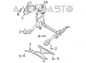 Bara de protecție a subramei față Audi Q5 8R 13-17