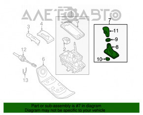 Ручка КПП Audi Q5 8R 09-17 кожа темно беж, царапины