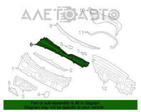 Grila stergatoarelor din plastic Audi A4 B8 08-16