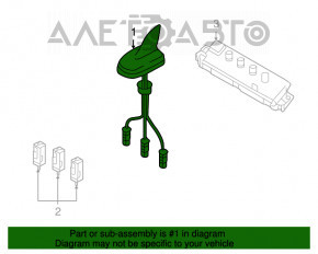 Antena aripă Audi A4 B8 08-12 pre-restilizare