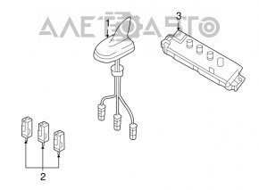 Antena aripă Audi A4 B8 08-12 pre-restilizare