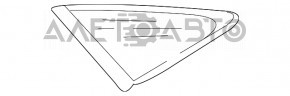 Geamul lateral din spate dreapta, opac, pentru Audi A4 B8 08-16, sedan, cu ornamente cromate