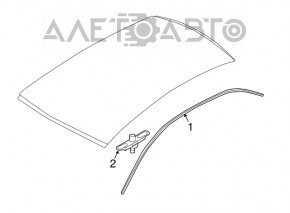 Capota și geamul lateral stânga Audi A4 B8 08-16 sedan crom