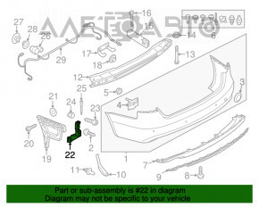 Suportul pentru bara spate sub stopul stânga Audi A4 B8 08-16 sedan nou OEM original