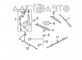 Capacul rezervorului de lichid de spălare Ford C-max MK2 13-18