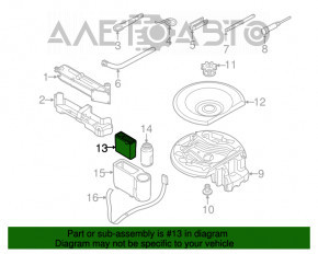 Компрессор подкачки колес VW CC 08-17