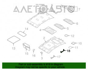 Maner plafon spate dreapta Audi Q7 4L 10-15 gri.