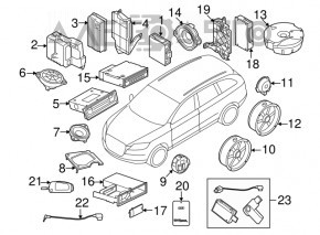 Difuzor central pentru torpedou Audi Q5 8R 09-17