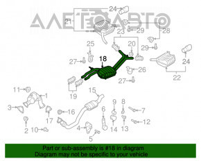 Silentioză spate cu tevi pentru Audi Q5 8R 09-17 3.0 tfsi