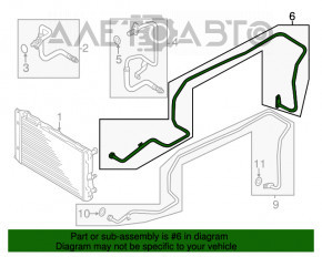 Racordul de racire a uleiului de transmisie automata pentru Audi Q5 8R 13-17 3.0 tfsi