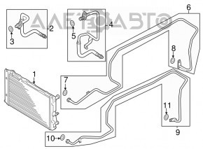 Racordul de racire a uleiului de transmisie automata pentru Audi Q5 8R 13-17 3.0 tfsi