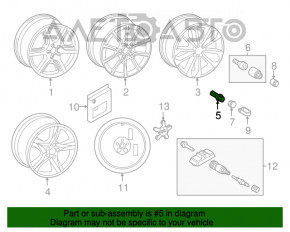 Болт колесный d17 M14x1.5 Audi Q5 8R 09-17 тип 1