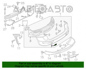 Заглушка буксир крюка заднего бампера левая Audi Q5 8R 09-17