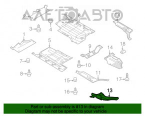 Protecția pentru bara din spate dreapta lipsește la Audi Q5 8R 09-17.