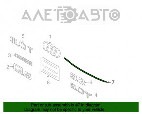 Moldura portbagajului inferior Audi Q5 8R 09-17 crom