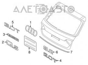 Moldura portbagajului inferior Audi Q5 8R 09-17 crom