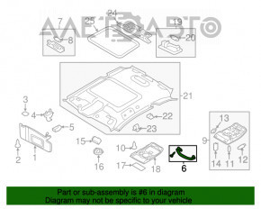 Ручка потолка передняя правая Audi A4 B8 08-16 седан, черная