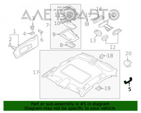 Ручка потолка передняя левая Audi A4 B9 17-19 серая