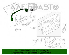 Cadru ușă față dreapta Audi Q5 8R 09-17 pentru difuzor Bang and Olufsen