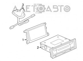 Monitor, display, navigație Audi A4 B8 08-16 cu acoperire protectoare uzată