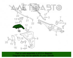 Gâtul rezervorului de spălare a parbrizului Audi Q5 8R 09-17 fără capac și filtru