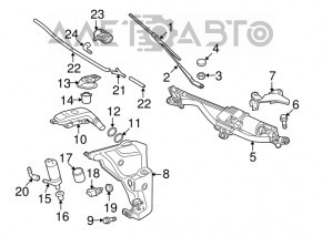 Injectoarele de spălare a parbrizului stânga Audi Q5 8R 09-17 cu încălzire nouă, neoriginală AND