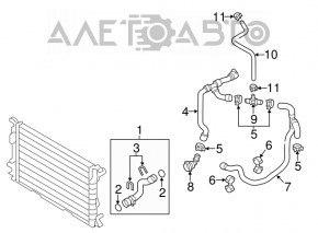 Патрубок охлаждения верхний Audi Q5 8R 13-17 3.0 tfsi новый OEM оригинал