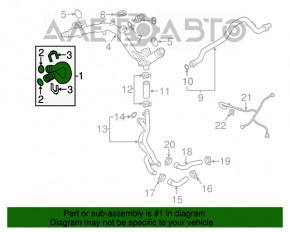 Патрубок охлаждения нижний Audi Q5 8R 13-17 3.0 tfsi