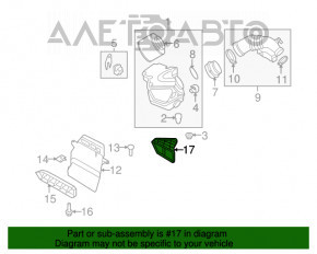 Conducta de aer de la priza de aer Audi Q5 8R 09-17 3.0 tfsi către filtru.