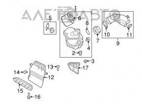 Conducta de aer de la priza de aer Audi Q5 8R 09-17 3.0 tfsi pentru a filtra nou original OEM