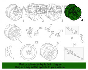 Диск колесный R19 Audi Q5 8R 13-17 8j et39 s-line