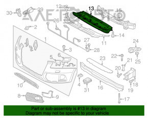 Protecție pentru bara de protecție față Audi Q5 8R 13-17 restilizată