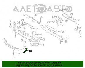 Suportul de bara fata dreapta Audi Q5 8R 09-12, nou, aftermarket