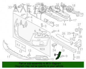 Suportul de bara fata dreapta Audi Q5 8R 13-17, nou, neoriginal.