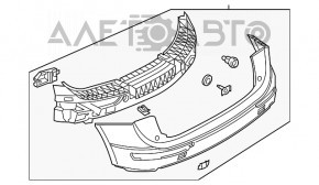 Bara spate goală Audi Q5 8R 09-17 s-line, 2 tuburi, fără senzor de parcare